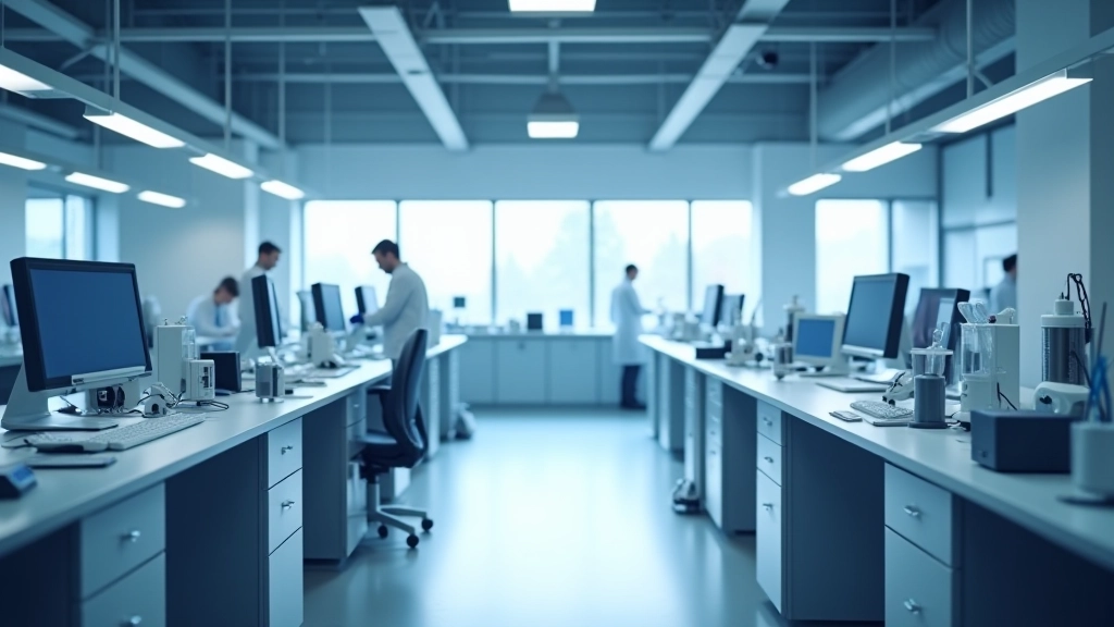 Technologielabor mit modernen Forschungsgeräten und innovativen Prototypen